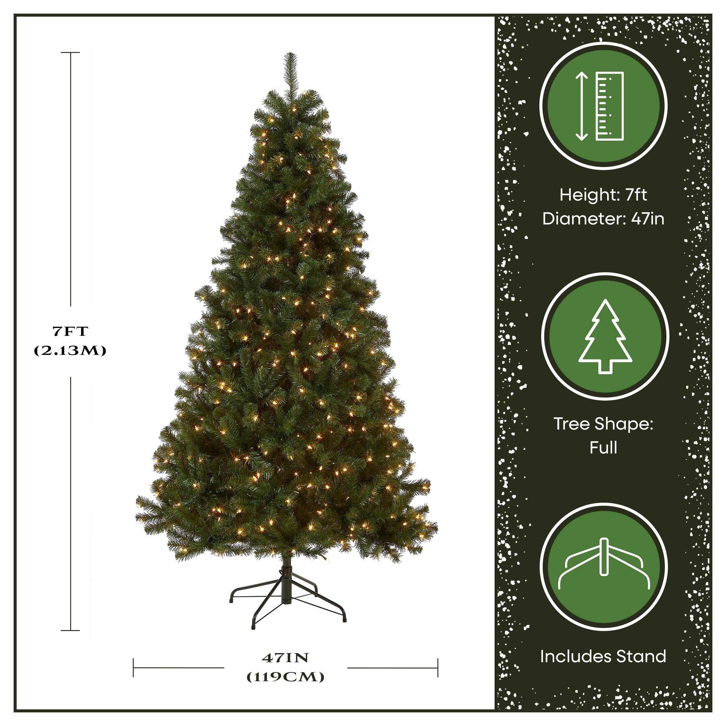 Amazon.com: National Tree Company 7 ft Pre-Lit North Valley Spruce
